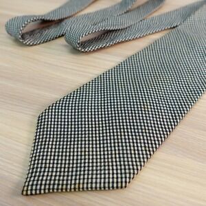 Issey Miyake Tie Mens Black Shepherds Check Micro IM JAPAN Design Studio FLAW